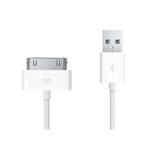 Loose Packed - AA CHARGE-IT (1M) 30 Pin USB Data Cable for iPod/iPhone/iPad - 1 Metre-White