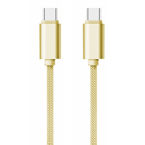 AA CHARGE-iT Premium Braided USB C To USB C Cable 1 Metre - Gold