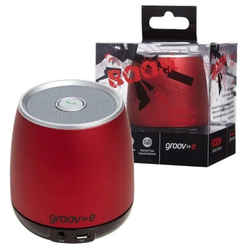 Groov-e Boom Wireless Bluetooth Speaker - Red