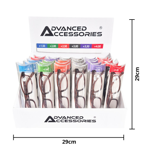Advanced Accessories Reading Glasses CDU - Brown