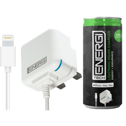 Tech Energi® Apple Lightning MFi Mains Charger - White