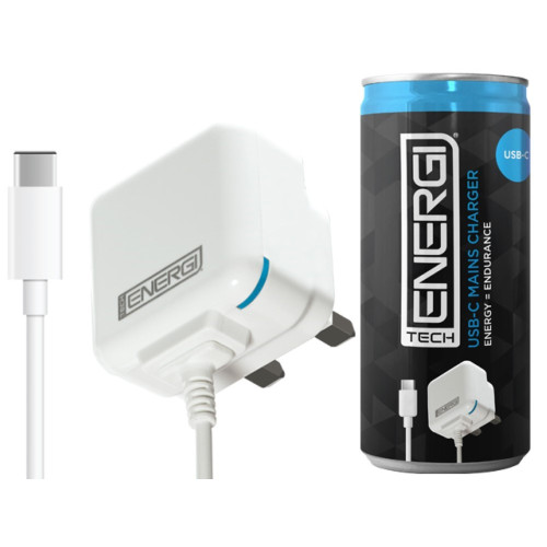 Tech Energi USB-C Mains Charger 1Amp - White