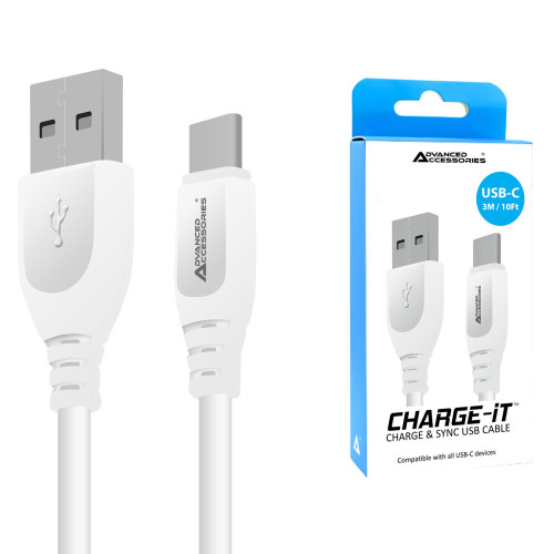 AA CHARGE-IT USB-C Cable-3M-White