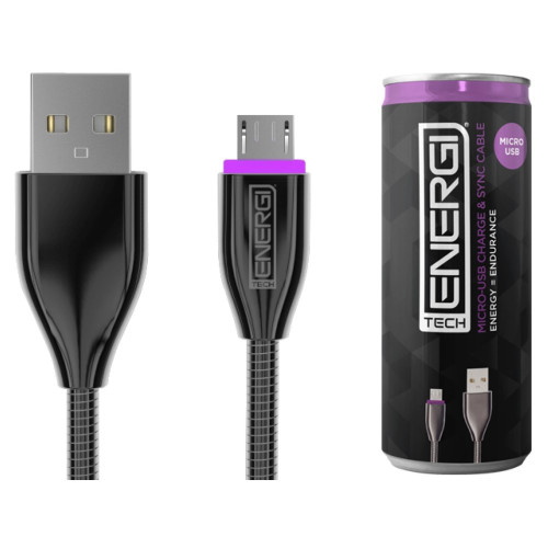 Tech Energi Micro-USB Cable - 1.2 Metres - Black