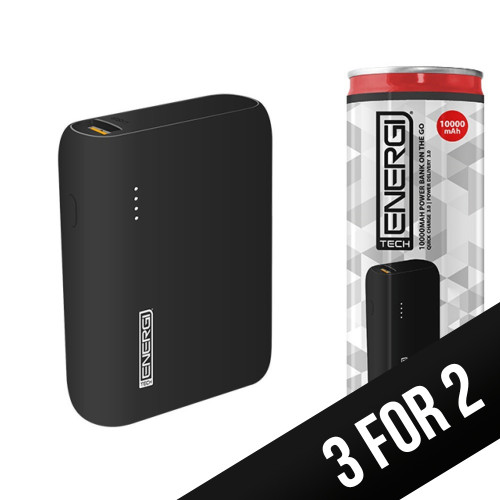 Tech EnergiÂ® TE100 PD (Power Delivery) QC 3.0 (Quick Charge) 10000mAh Power Bank On the Go