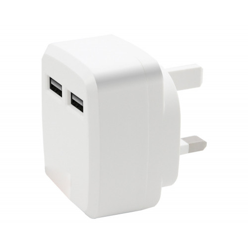 Loose Packed - AA 2.1A Dual USB Mains Charger SP-TC55A - White