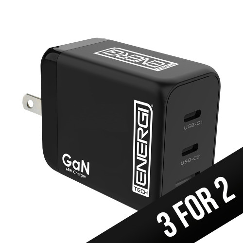 Tech Energi Eco 65W QC USB-A/Dual PD USB-C Triple US Mains Charger