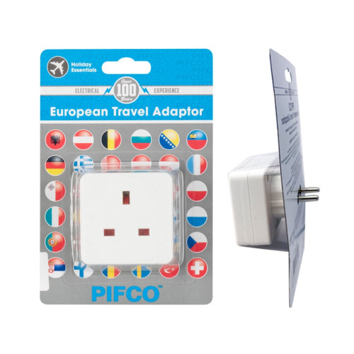 UK to EU 13Amp - 240 volts European Travel Adaptor