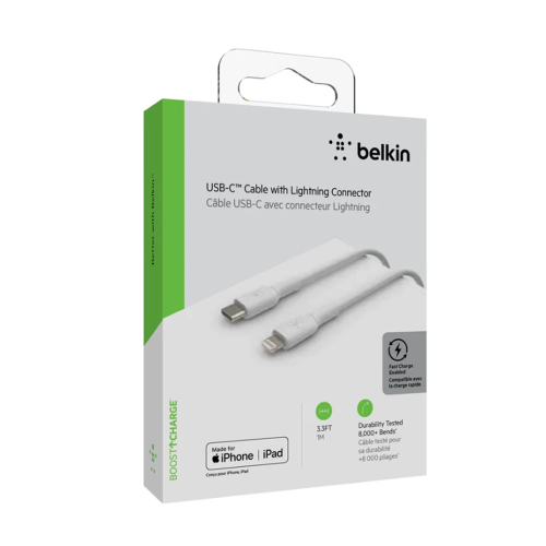 Belkin USB-C to 8-Pin Braided Cable - 1 Metre