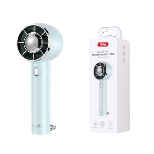 XO Rechargeable 1200mAh Desktop/Handheld Fan - Blue