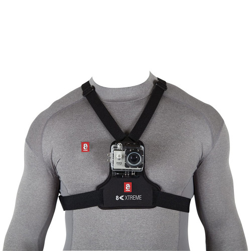 8K Extreme Adjustable Chest Harness For GoPro Hero 2/3/3 Plus or 4 Camera - Black