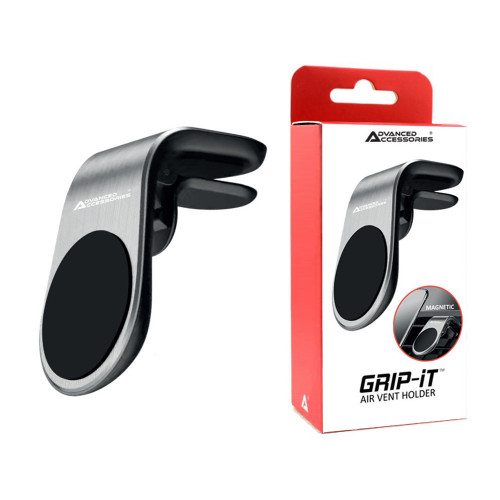 AA GRIP-iT Magnetic Car Air Vent Mount Holder - Silver/Black