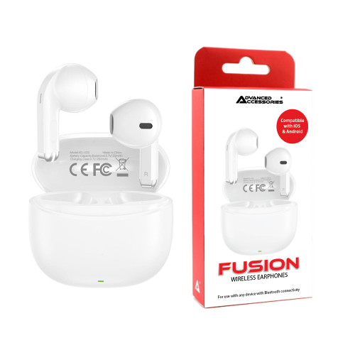 wireless earbuds next to packaging