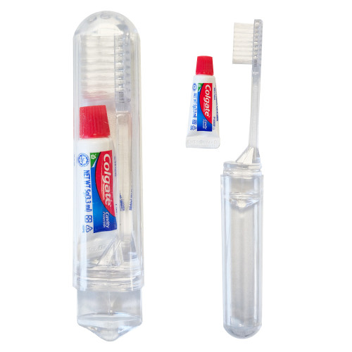 Foldable Toothbrush Kit -  Clear