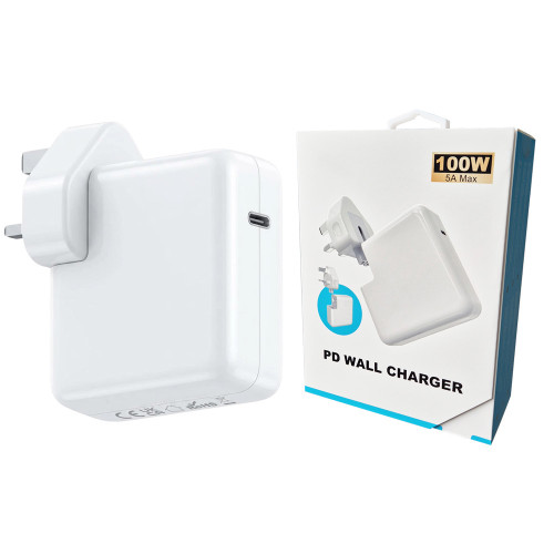 100W USB-C PD Mains Charger - White