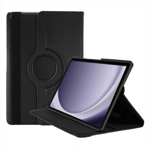 AA Samsung Galaxy Tab A9 Rotation Flip Stand Case - Black