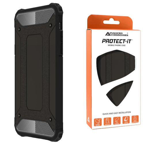 AA Protect-iT iPhone 13 Pro Max 6.7 Inch Rugged Case With Tempered Glass - Black