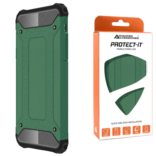 AA PROTECT-iT Samsung Galaxy A34/A34 5G Rugged Case With Tempered Glass - Green