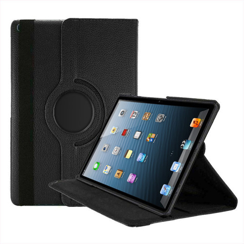 AA iPad 2nd/3rd/4th Gen 9.5" Rotation Stand Flip Case - Black
