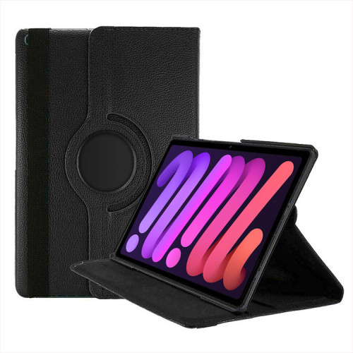 AA iPad Mini 6th Gen Rotation Stand Flip Case - Black