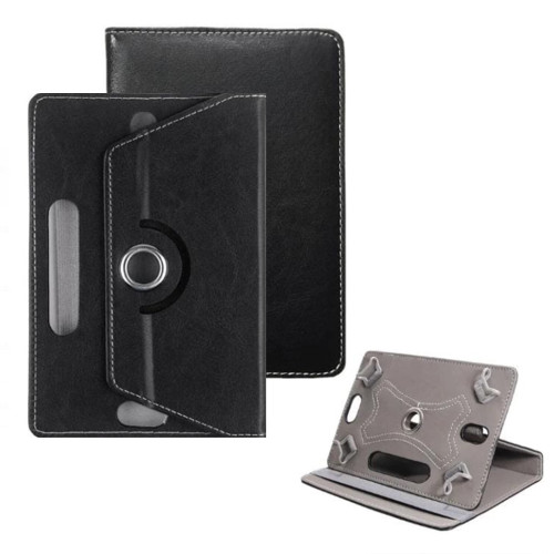 AA Universal 8" 360° Rotation Stand Flip Case-Black