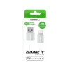 AA CHARGE-IT MFi Premium Lightning Cables Supports Fast Charge & Sync for Apple Lightning devices - 1 Metre - White