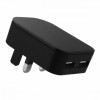 Loose Packed - AA JK18C 2.1A Foldable Dual USB Mains Charger - Black