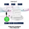 Intempo TWS 2in1 BluetoothEarphones with Wireless Charging Pad - White