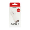 AA CHARGE-IT USB Car Charger-White