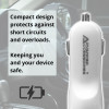 AA CHARGE-IT USB Car Charger-White