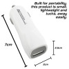 AA CHARGE-IT USB Car Charger-White