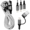 AA CHARGE-iT Premium 6in1 USB Cable (3 Metres) - Silver