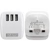 Loose Packed - Tech Energi Triple USB Mains Charger 3.1Amp - White