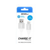 AA CHARGE-IT Premium USB-C Cable Supports Fast Charge - 1 Metre - White