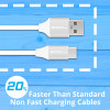 AA CHARGE-IT Premium USB-C Cable Supports Fast Charge - 1 Metre - White