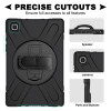 AA Samsung Galaxy Tab A7 360 Degrees Rugged Case with Screen Protector - Black