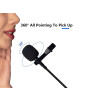 VD Lavalier Microphone to 8 Pin with 3.5mm Audio Splitter - Black