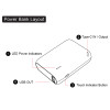 Tech Energi® TE100 PD (Power Delivery) QC 3.0 (Quick Charge) USB-C 10000mAh Power Bank On the Go Bundle - Black