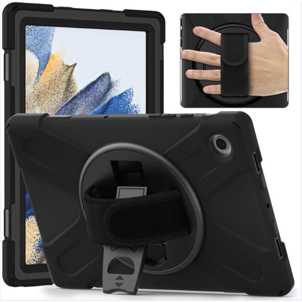 Étui pour tablette Samsung Galaxy Tab A9 - Accezz Rugged Backcover  Bandoulière - Zwart