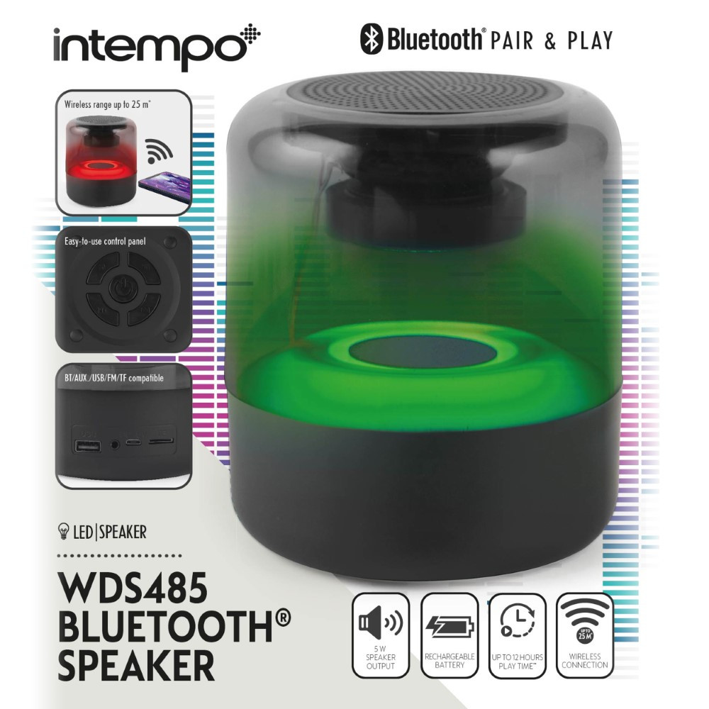 Intempo WDS485 Wireless Bluetooth Party Speaker Black