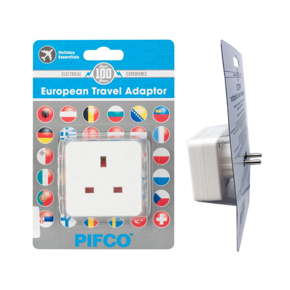 UK to EU 13Amp - 240 volts European Travel Adaptor